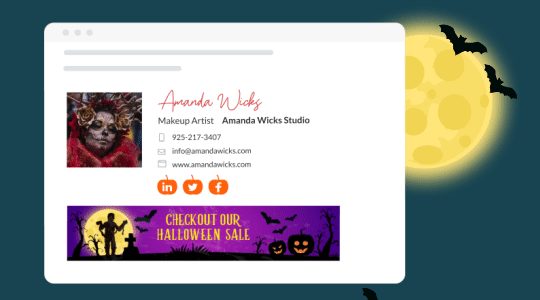 halloween b2c email signature for companies